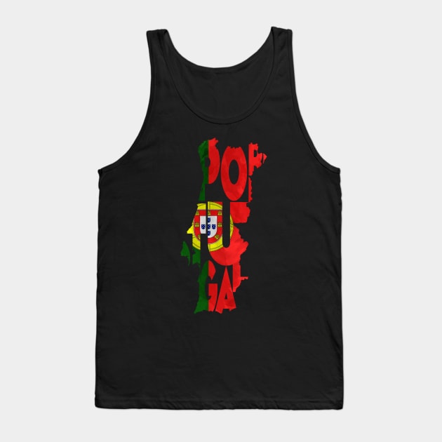 Portugal Typo Map Tank Top by inspirowl